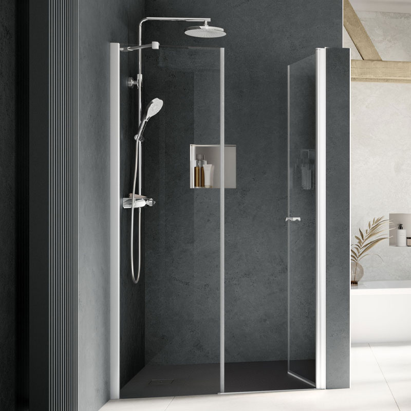 HSK Exklusiv 2.0 Drehtür Nische pendelbar m.Nebenteil 140 cm