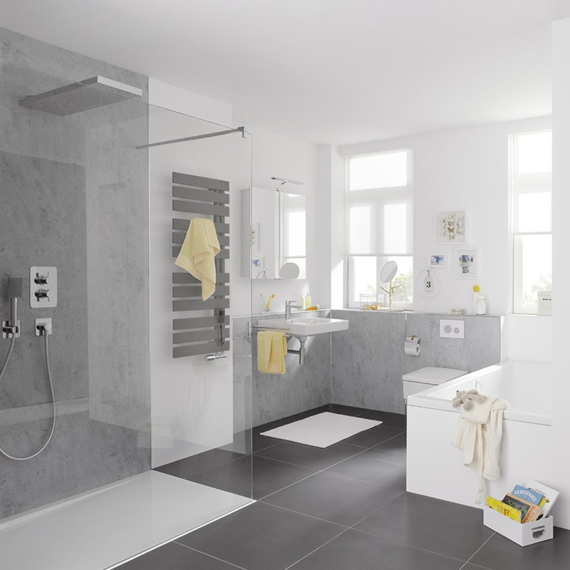 HSK RenoDeco Duschrückwand Feinstein Aschgrau