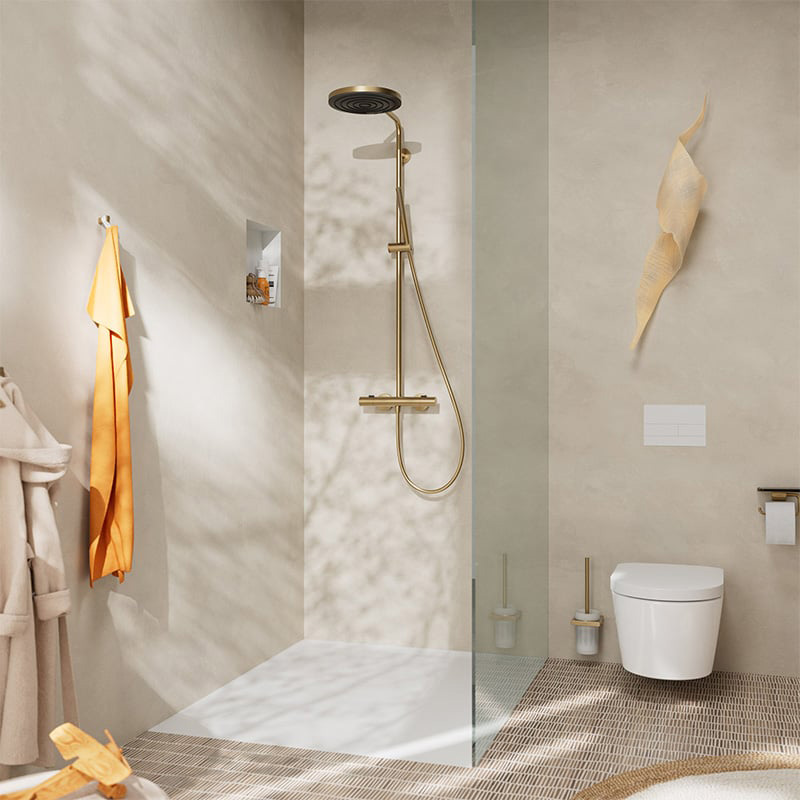 Hansgrohe Showerpipe Pulsify S Puro Duschsystem | mit EcoSmart | Bronze ...