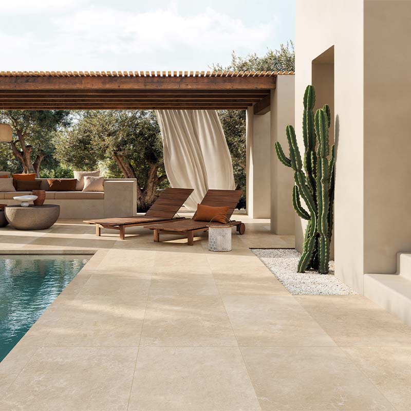 Steinoptik Terrassenplatte Contrada Valente Trani 60 x 90 cm