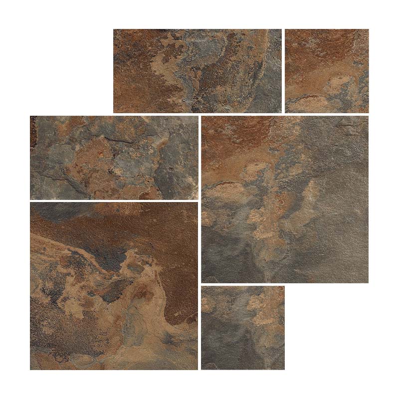 Römischer Verband Schieferoptik Slate Flame C