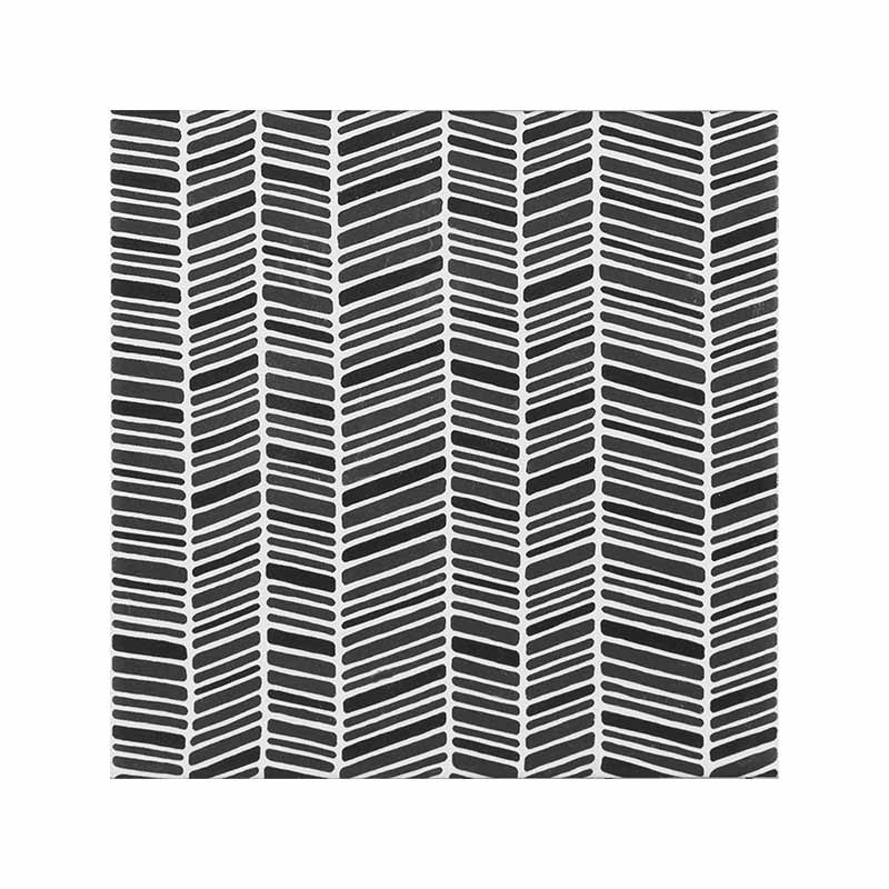 Tonalite Aquarel Dekor Stripe Dark Grey Cream Bodenfliese 15 x 15 cm
