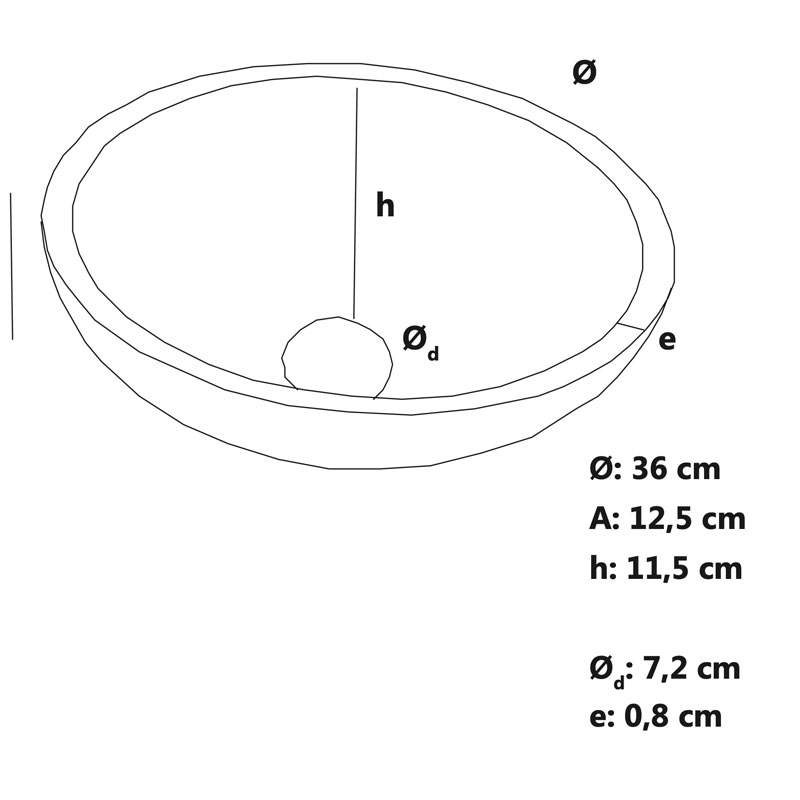 Aufsatzbecken Neo Crono Rund 36 cm