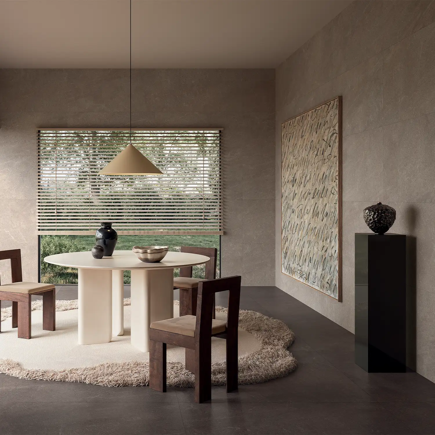 Steinoptik Fliese Natural Moka 120 x 120 cm