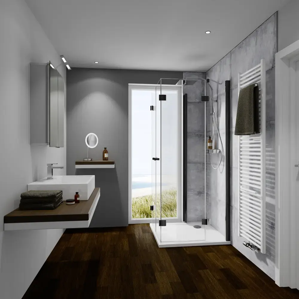 HSK Aperto Drehfalttür Fensterlösung Duschkabine