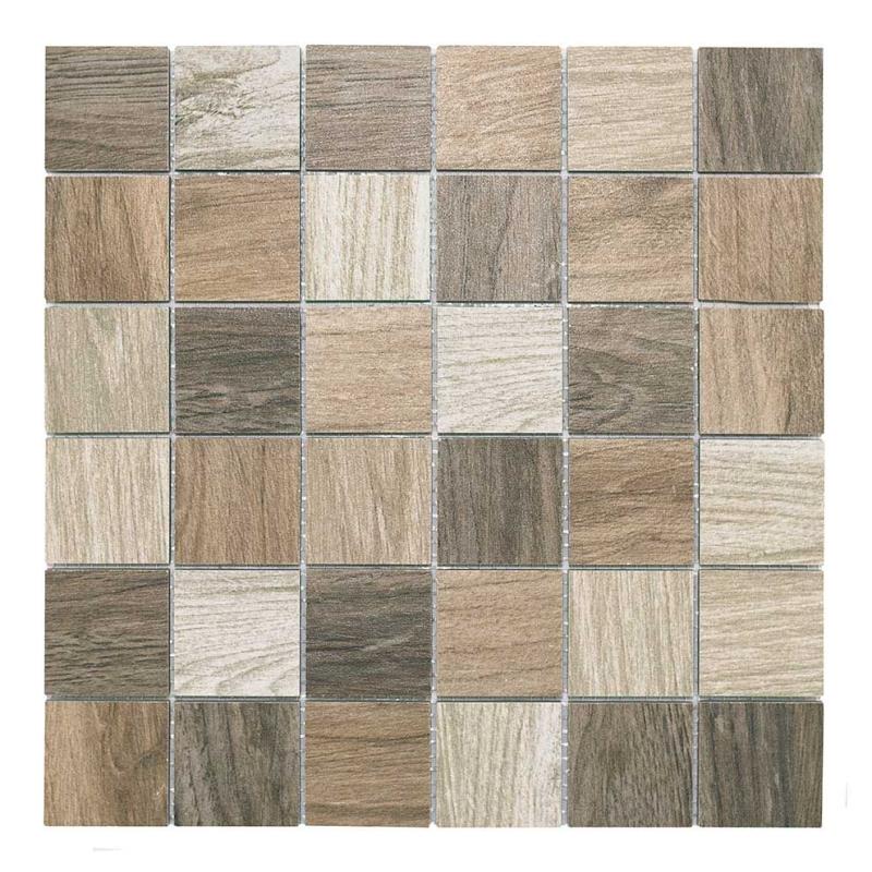 Mosaico Wood-1 marrone/beige 5 x 5 cm Mosaikfliesen