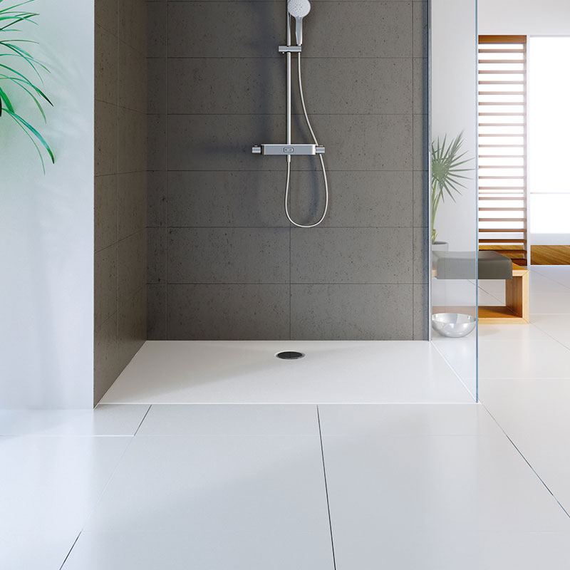 HSK Plan Duschwanne Marmor-Polymer 80 x 90 cm