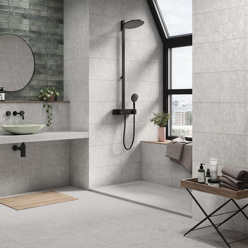 Betonoptik Bodenfliese Acron Pearl 60 x 60 cm