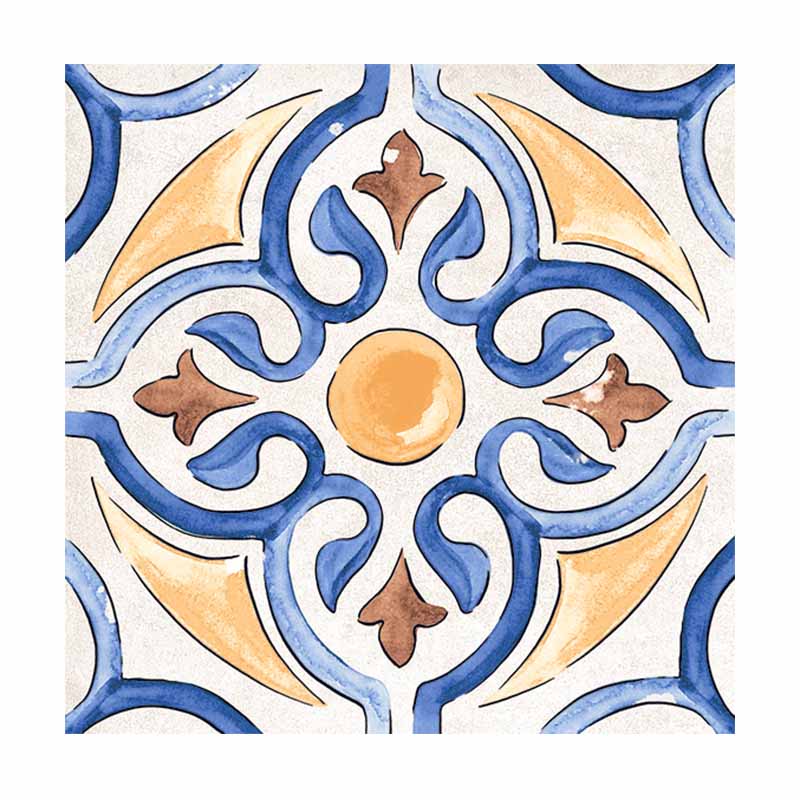 Cotto Bodenfliese Etrusche Decoro Mix 20,3 x 20,3 cm