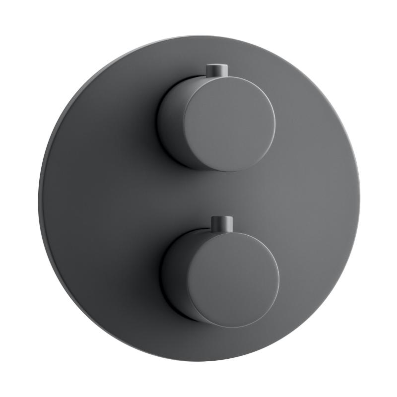 Herzbach Deep Grey Thermostat Brausebatterie 2 Verbraucher