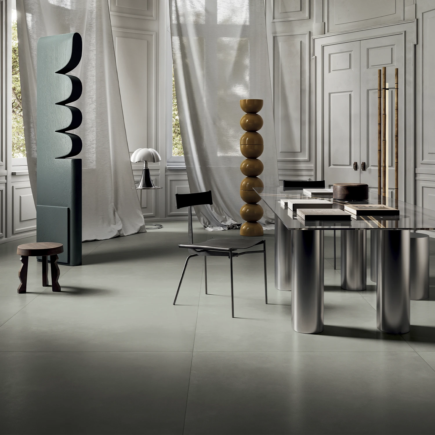 Zementoptik Fliese Infinita Asparago 120 x 120 cm