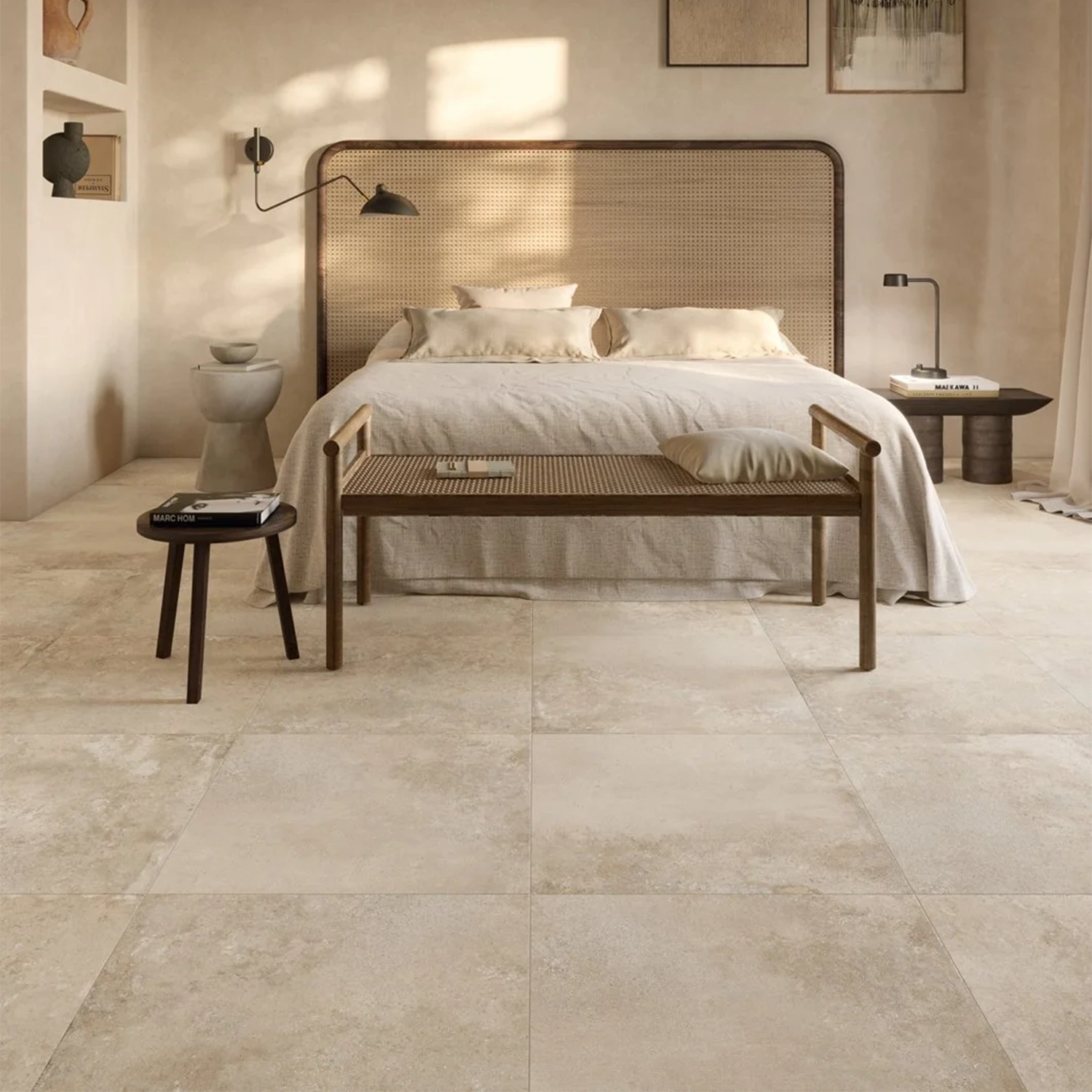 Betonoptik Bodenfliese Urbanica Sand 60 x 60 cm