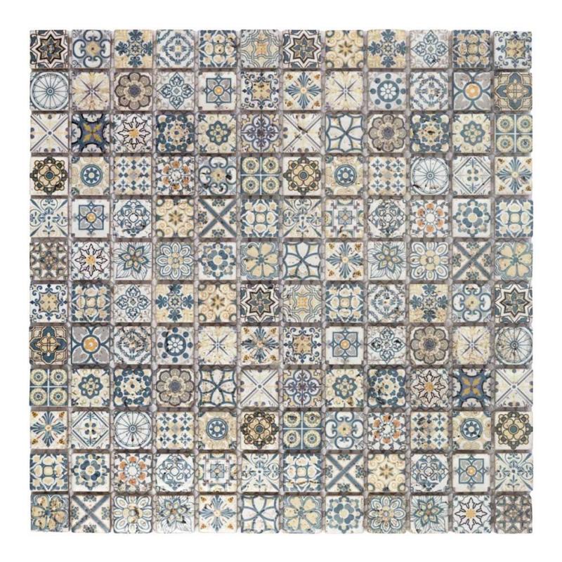 Mini Patchwork-3 beige 2,3 x 2,3 cm Mosaikfliesen