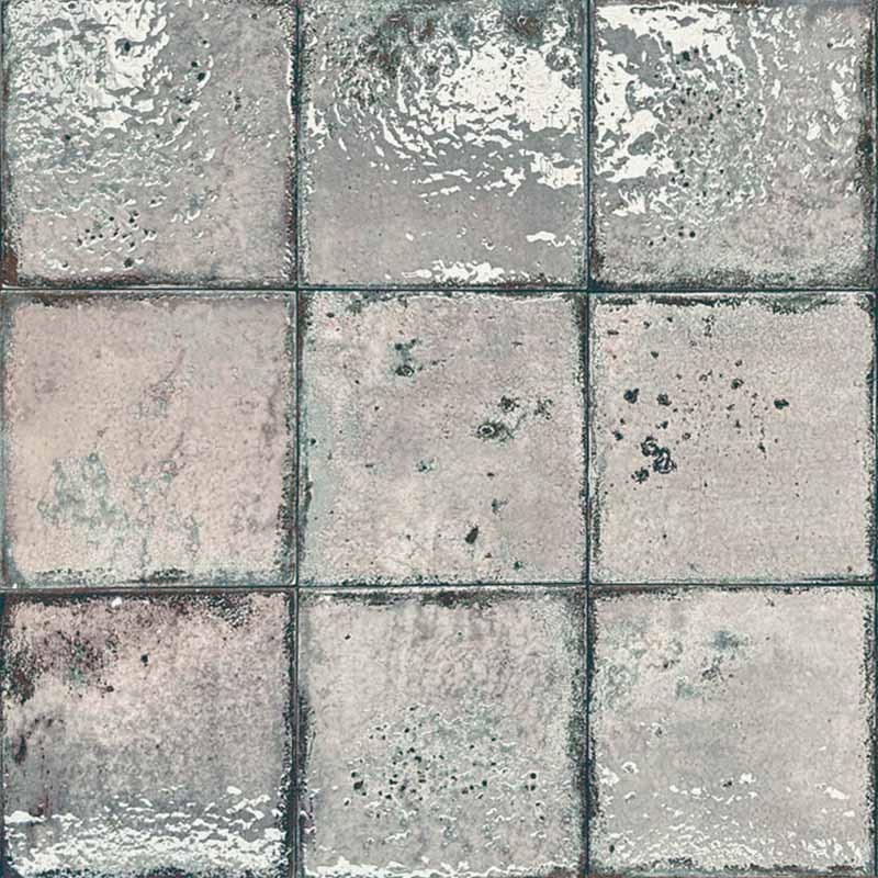 Rustikale Retro Landhaus Wandfliese Grau 12 x 12 cm Muster