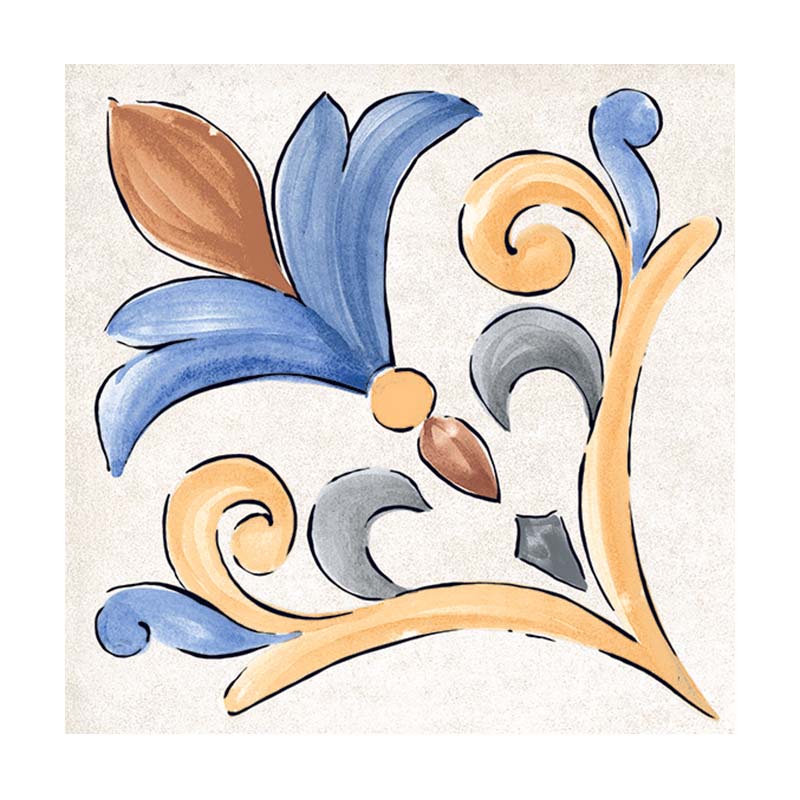 Cotto Bodenfliese Etrusche Decoro Mix 20,3 x 20,3 cm