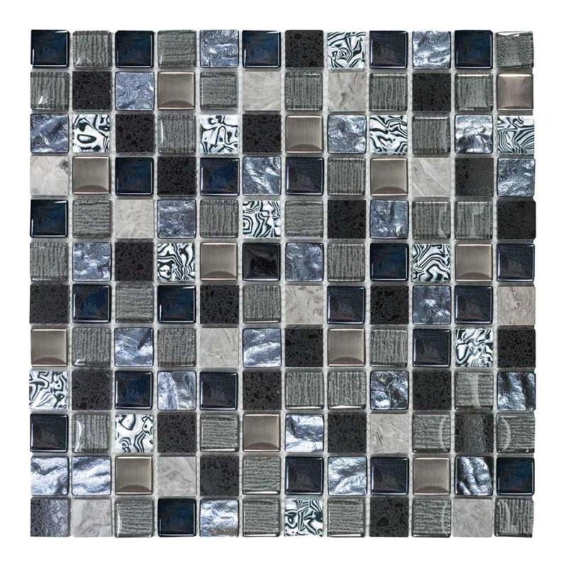Mix-Flair-1 nero 2,3 x 2,3 cm Mosaikfliesen