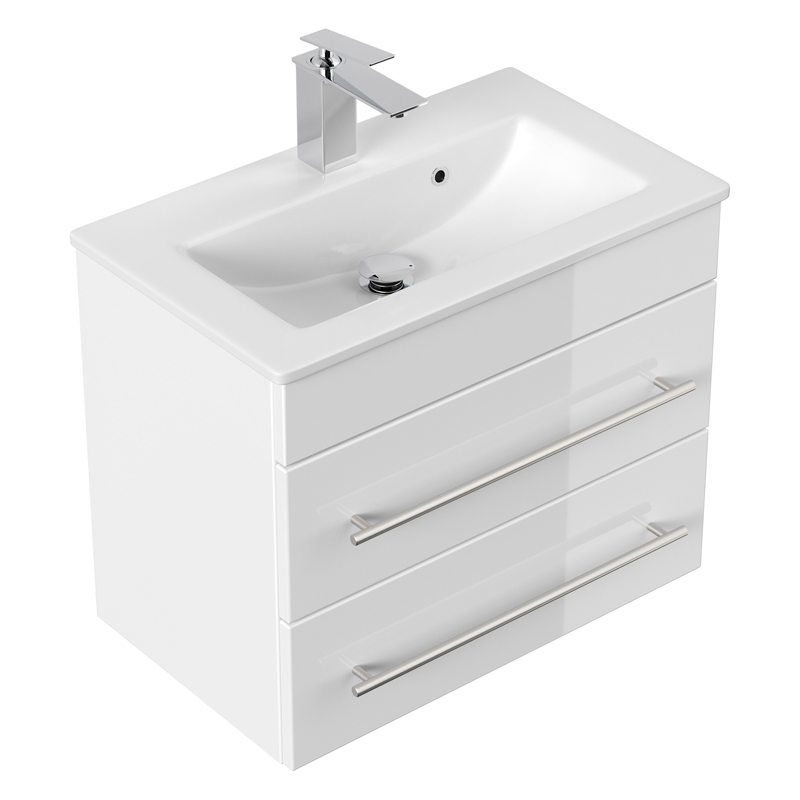 KWIQQ Waschtischunterschrank mit Waschtisch 60 x 36 cm