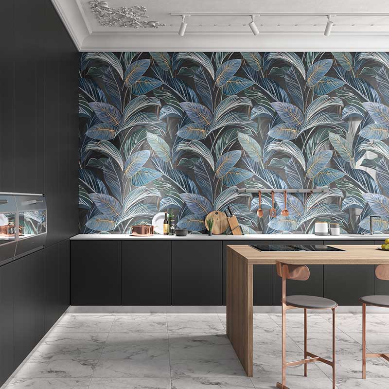 Serenissima ShoWall Wall 06 Black Leaf 120 x 120 cm A + B