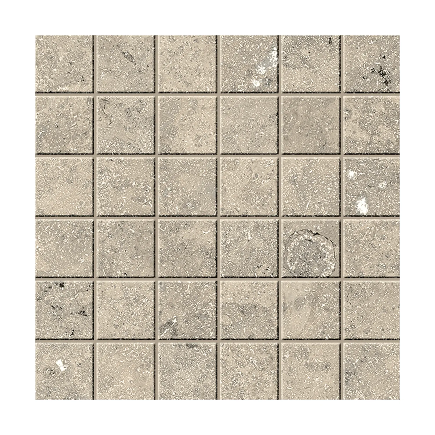 Steinoptik Mosaikfliesen Jurassic Bavaria Grigio 3D 5 x 5 cm