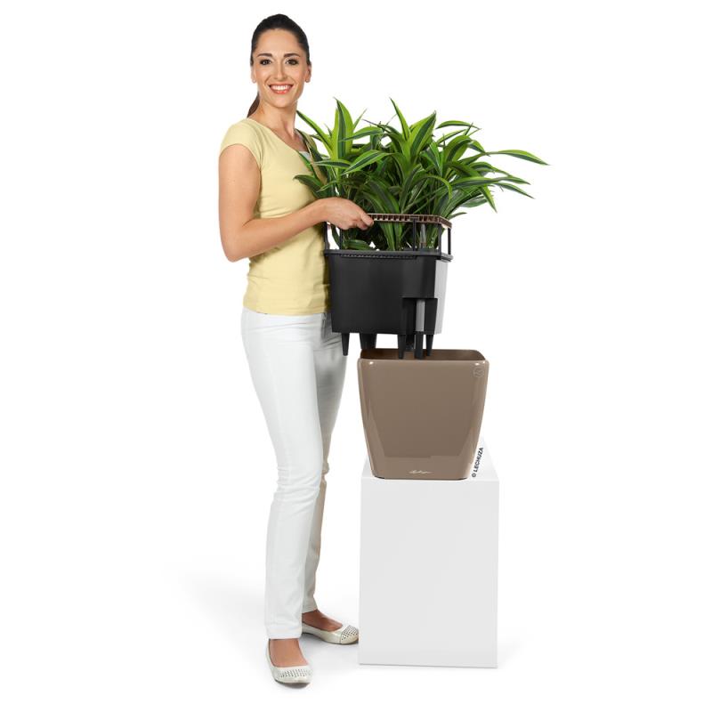 Pflanzkübel fleur ami Quadro LS 35x35 cm H 33 cm taupe