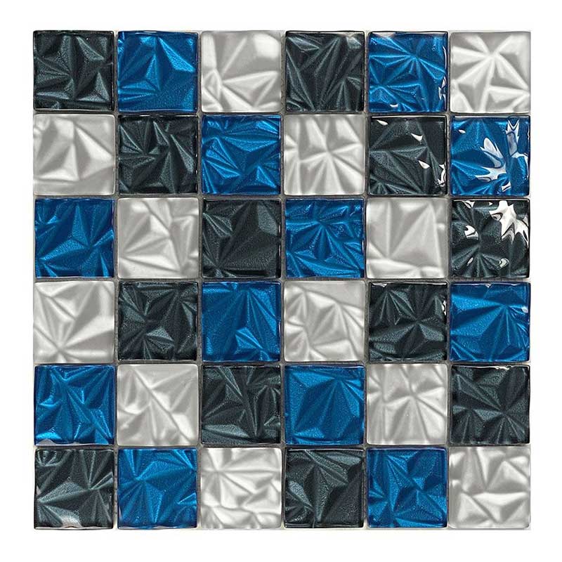 Amburgo blue 4,8 x 4,8 cm Mosaikfliesen