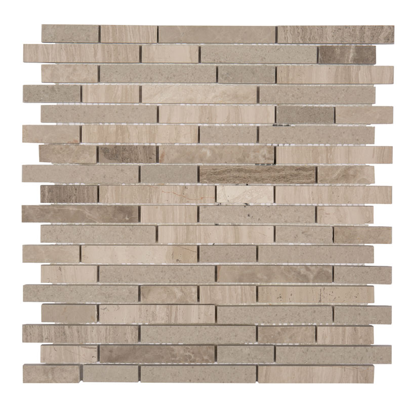 Wooden Bricks Grey Naturstein Mosaikfliesen