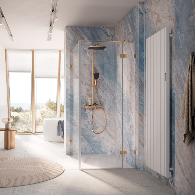 HSK RenoDeco Duschrückwand Marmor Azzurro-Blau
