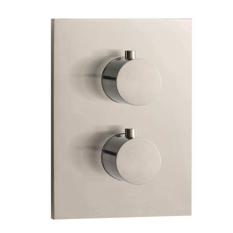 Herzbach Design iX Thermostat square Brausebatterie Unterputz, Edelstahl 2 Vebraucher