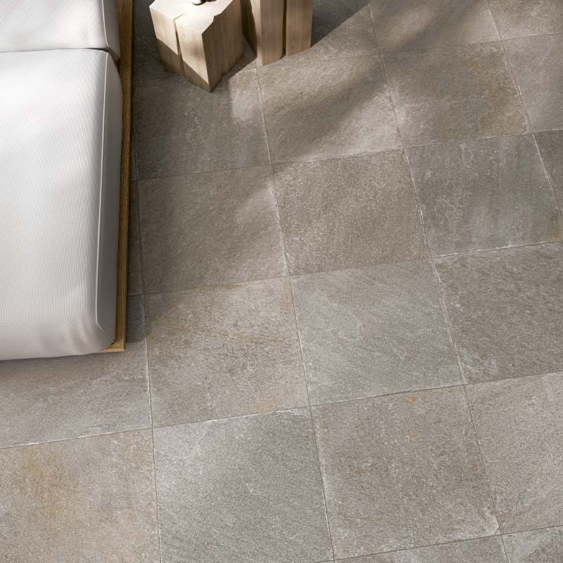 Steinoptik Bodenfliese Quarzite Grigio R11 60 x 60 cm