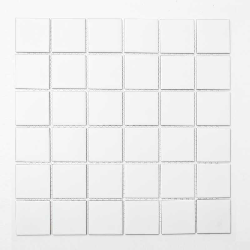 Klassik Quadrat Weiß Matt Mosaik Fliesen 4,8 x 4,8 cm