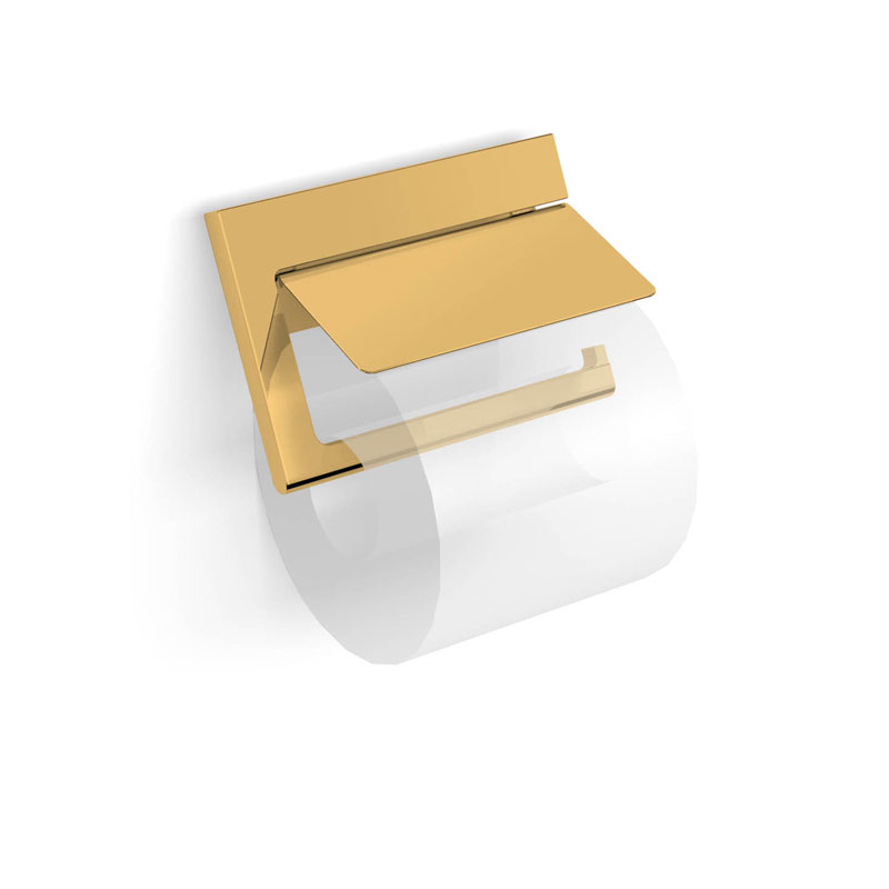 cenotes Plate Gold Papierhalter mit Deckel schwenkbar