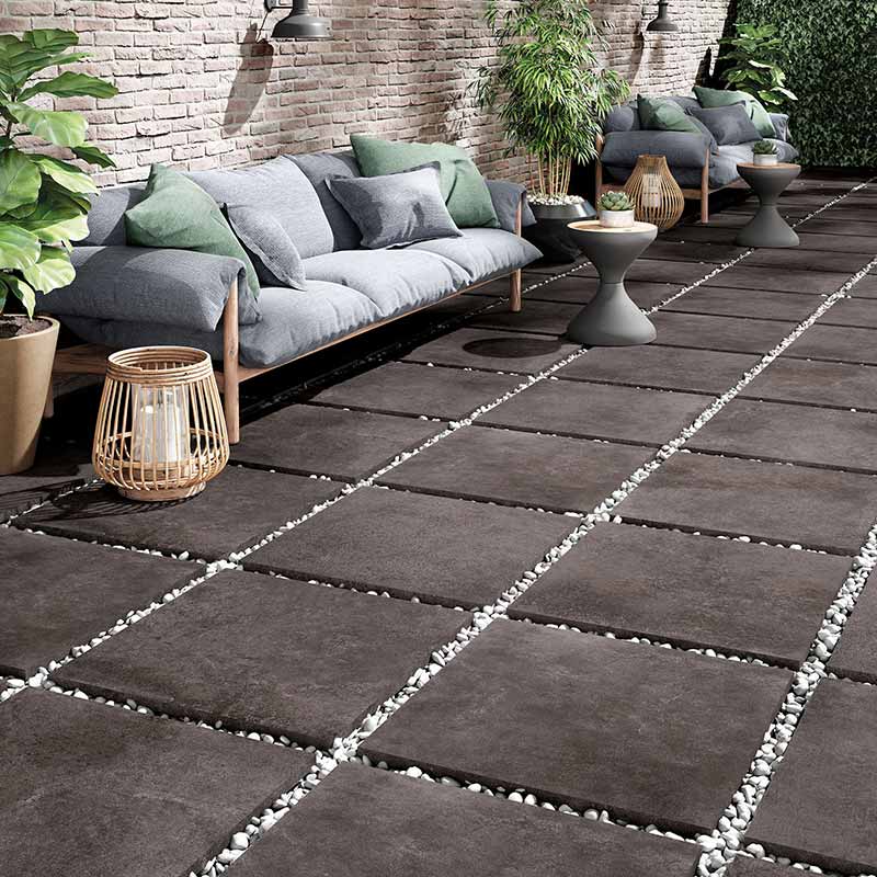 Sintesi Concept Stone Black Terrassenplatte 60,4 x 60,4 cm