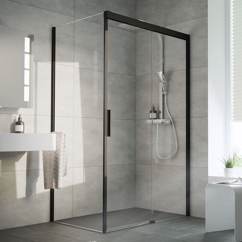 HSK Atelier Plan Schiebetür 2-teilig mit Seitenwand 160 x 90