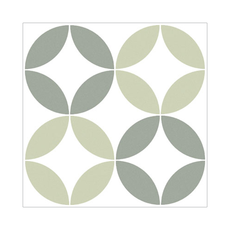 Casa Collection Bora Green 22,3 x 22,3 cm Jugendstil Fliese