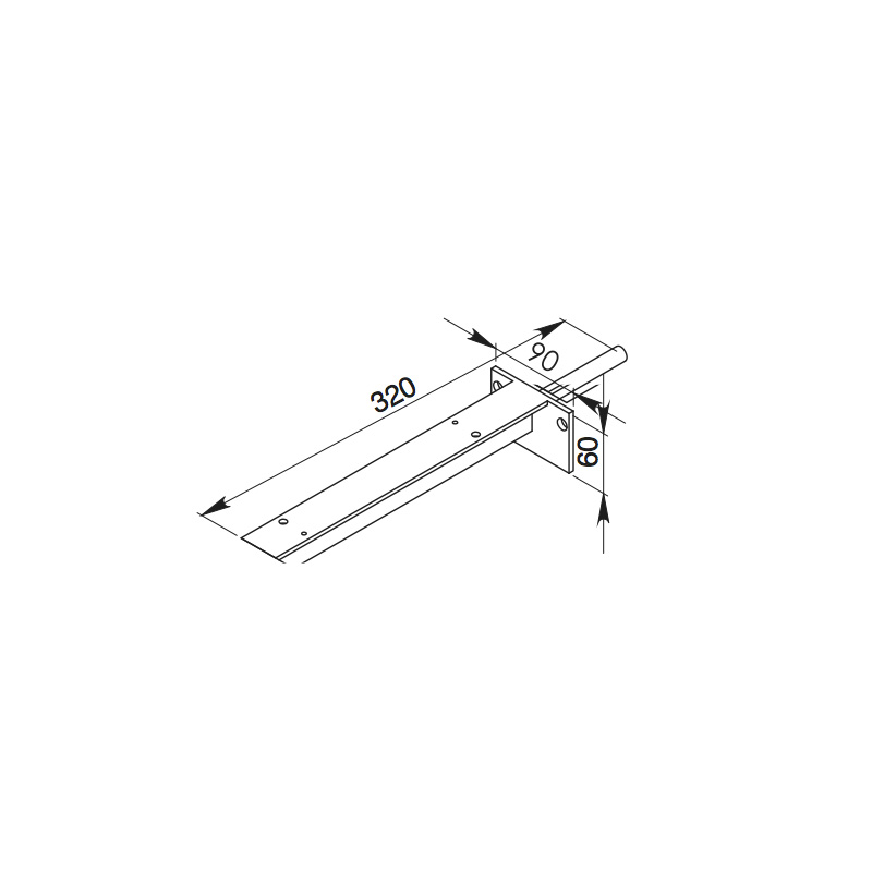 CreativBad Waschtischplatte Tragekonsolen T-Form 32 cm