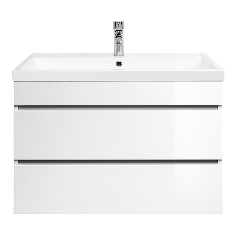 KWIQQ Fewer Waschtischunterschrank mit Waschtisch 80 cm