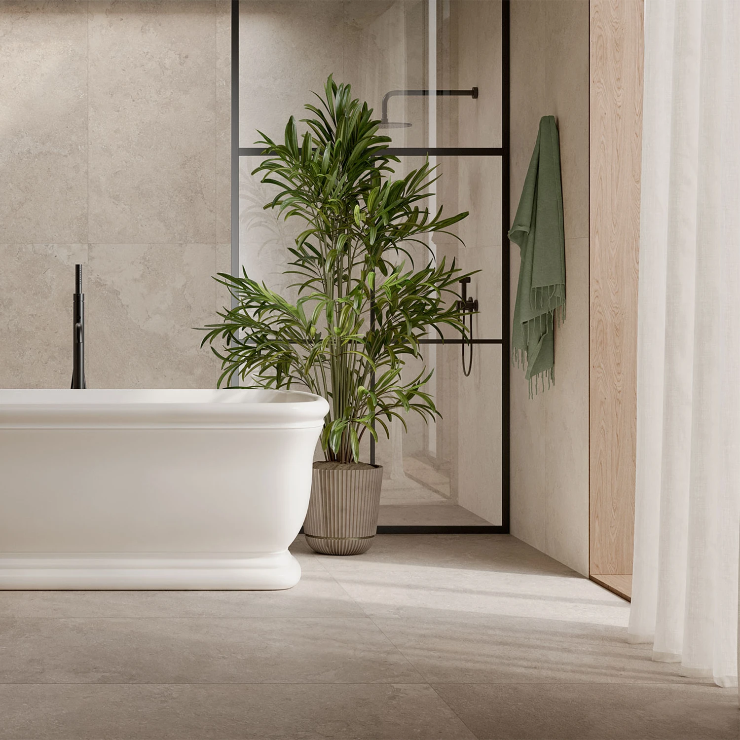 Steinoptik Fliese Portland Rock White 60 x 120 cm