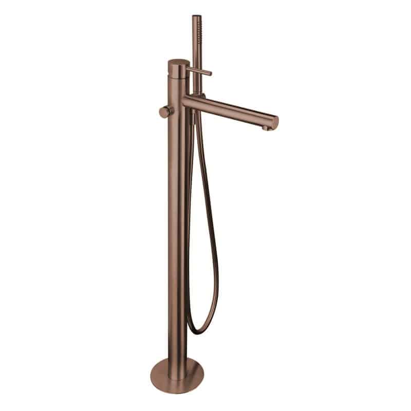 Herzbach Design iX PVD Copper Steel Wannen-Einlaufsäule