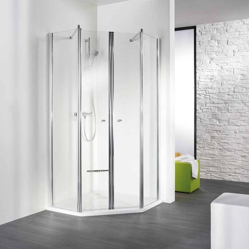 HSK Exklusiv Fünfeck Duschkabine 4-teilig 100 cm