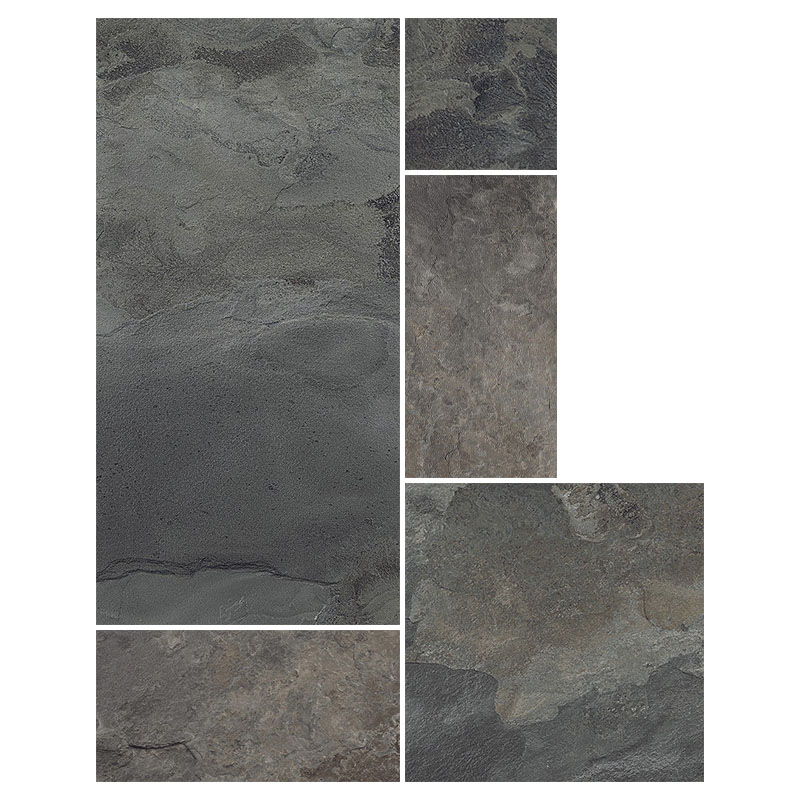 Römischer Verband Schieferoptik Slate Dark D