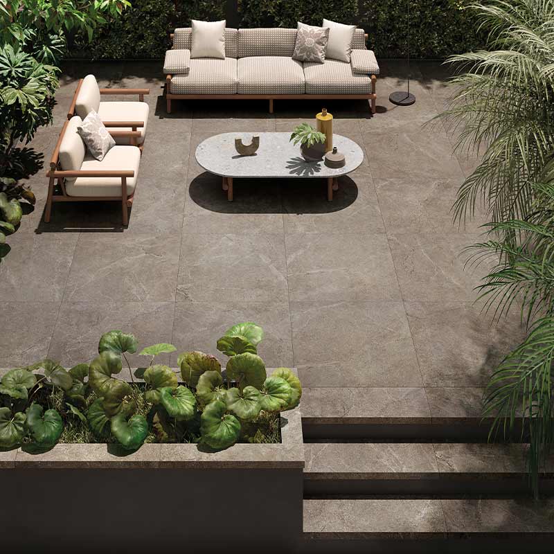 Terrassenplatte Cercom Archistone Archi Taupe 100 x 100 cm