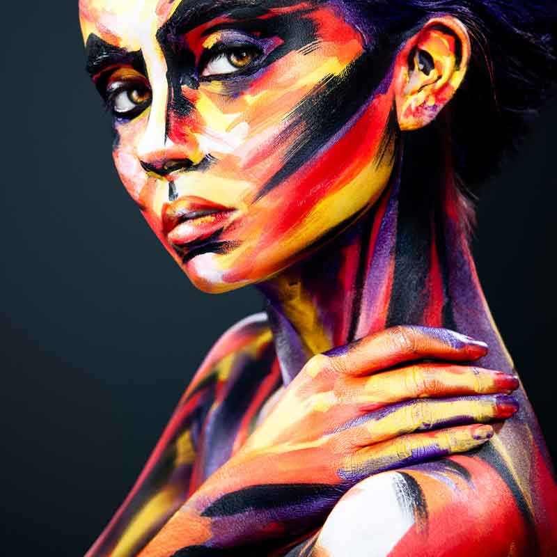 HSK RenoDeco Fotodruck Duschrückwand Bodypaint 41