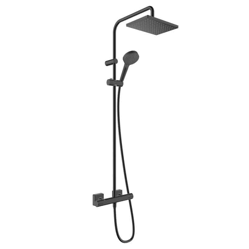 Hansgrohe Vernis Shape 240 1jet Showerpipe Schwarz Matt