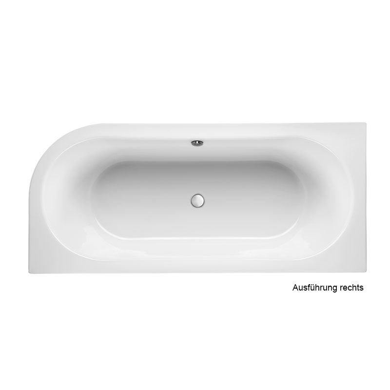 Mauersberger Primo1 Oval Badewanne 180 x 80 x 45,5 cm rechts