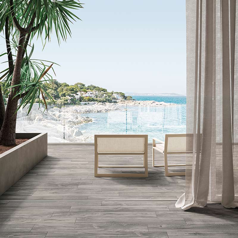Del Conca Burma BU 5 Grigio 20 x 120 cm Grip Holzoptik