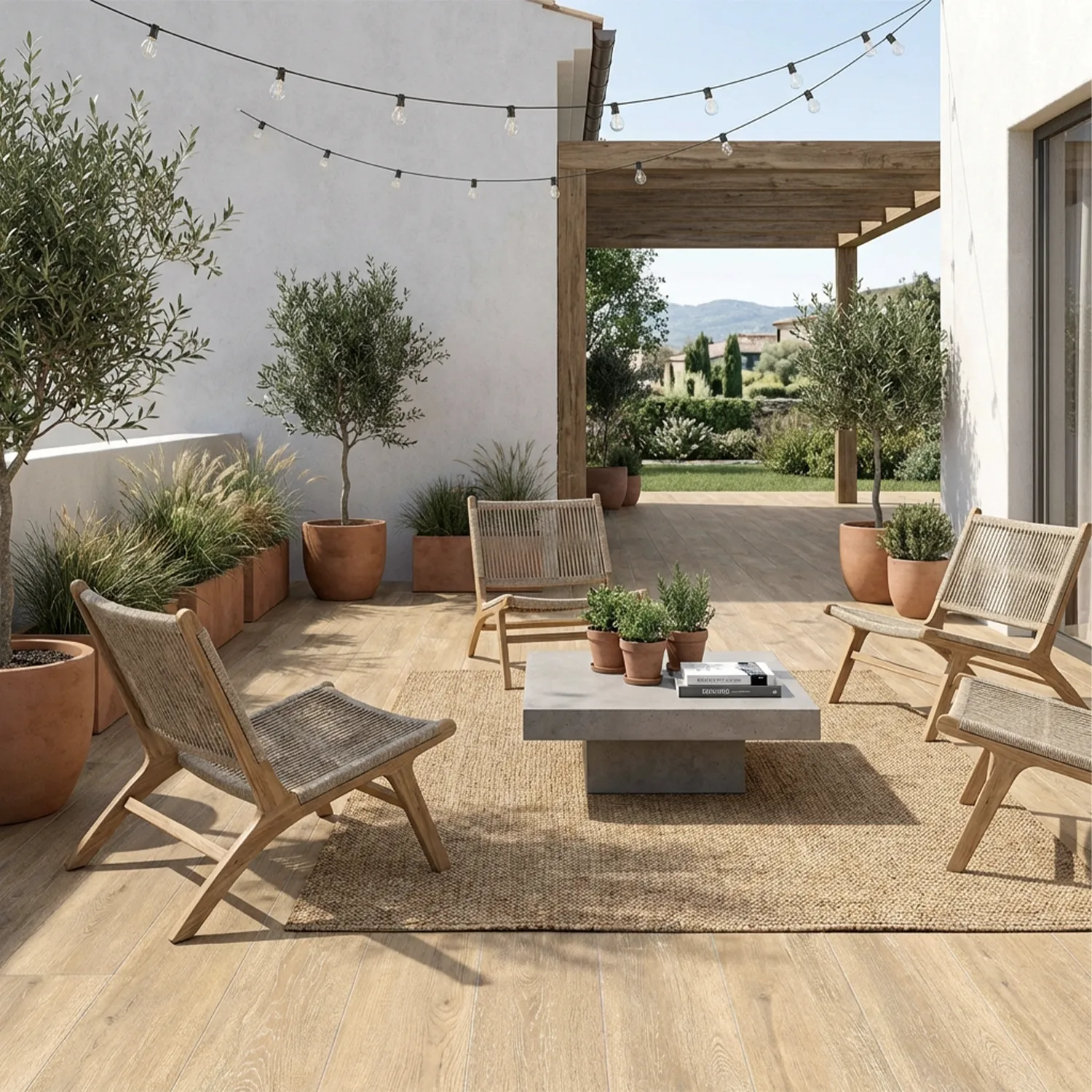 Holzoptik Terrassenplatte Norway Eiche Gold 40 x 120 cm