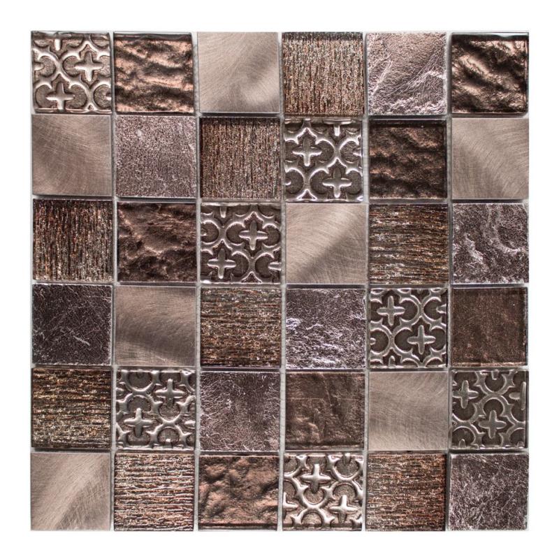 Mix-QBF bronzo 5 x 5 cm Mosaikfliesen