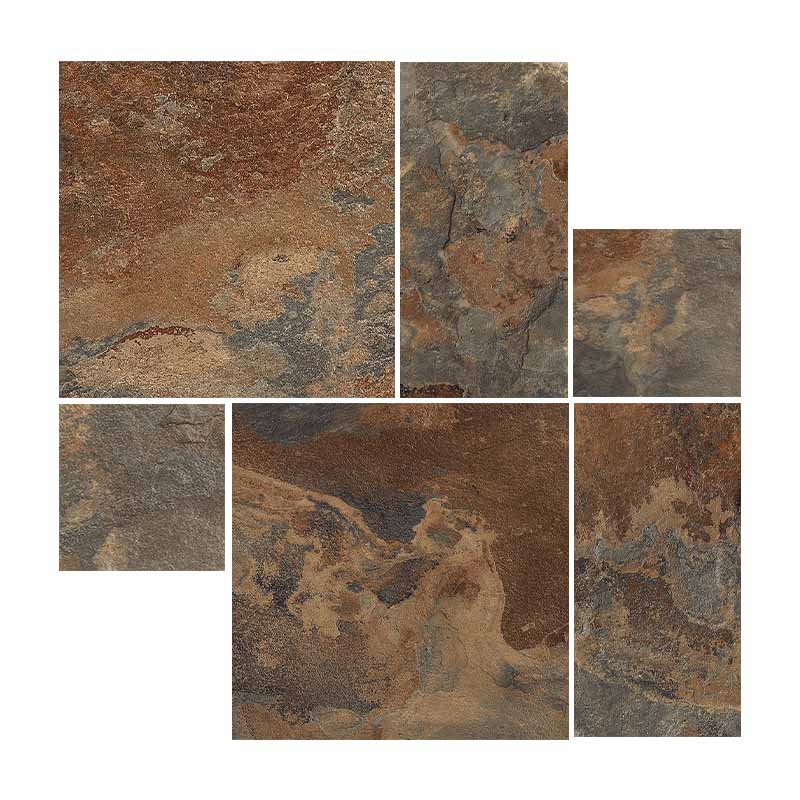 Römischer Verband Schieferoptik Slate Flame A