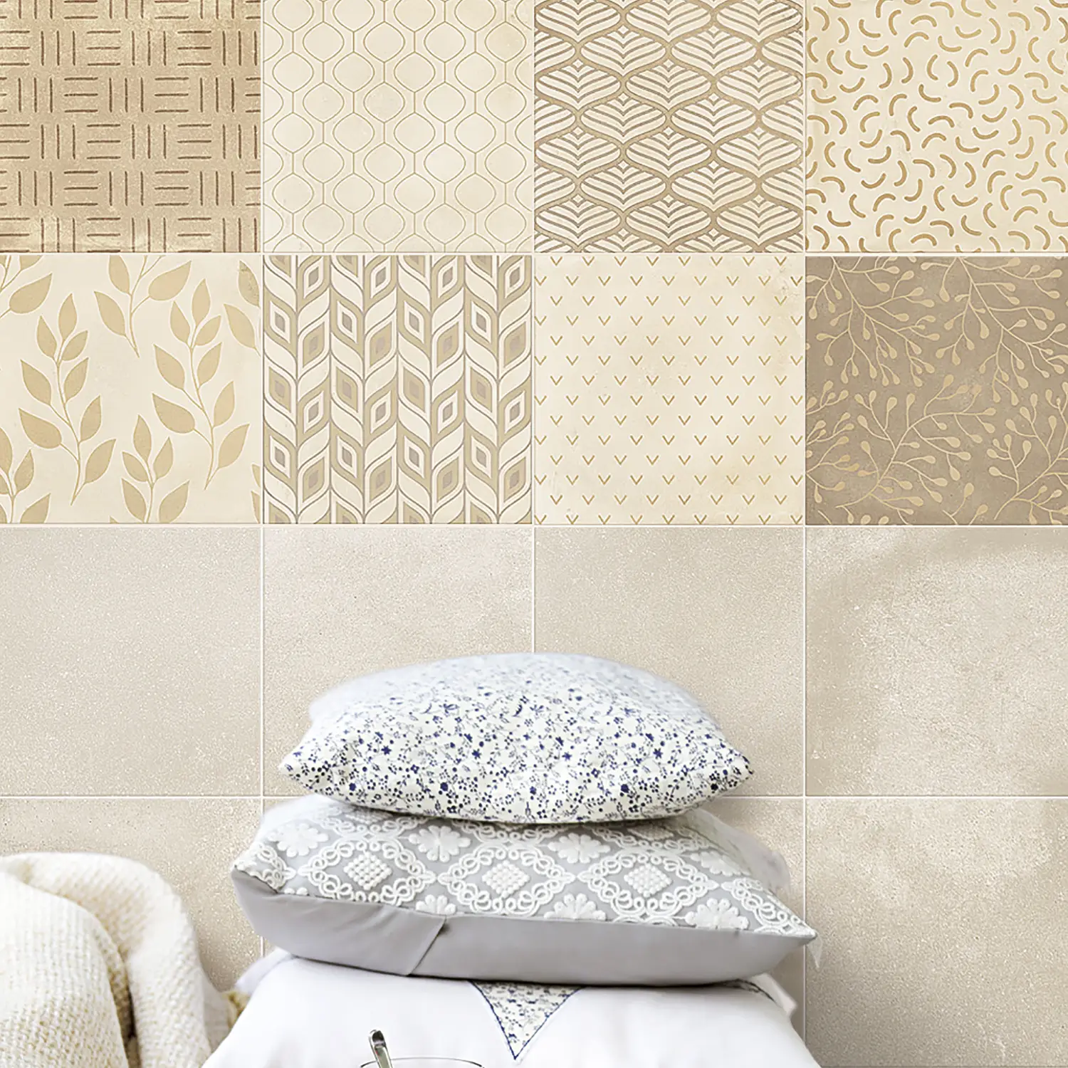 Jugendstil Fliese Design Evo Senape Mix 20 x 20 cm