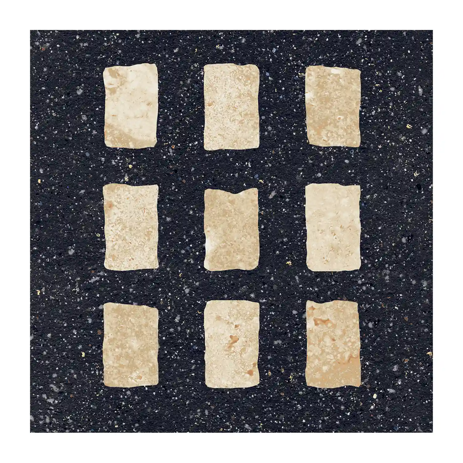 Fliese CIR Forever Color Gemstone Black Mix 20 x 20 cm